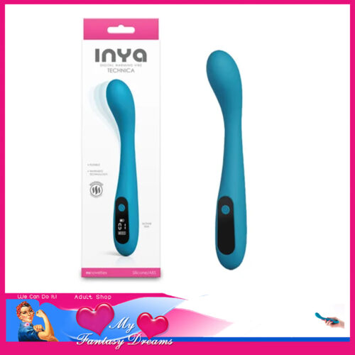 Inya | Technica Vibrator Usb Flexi 19.2cm heats Up 10 Speeds Teal Green