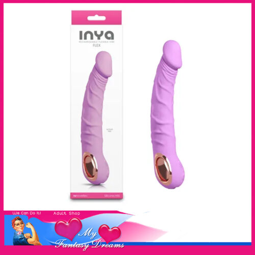 Inya | Flex Bubblegum Vibrator 22cm Usb 10 Speeds Penis Dildo Pink