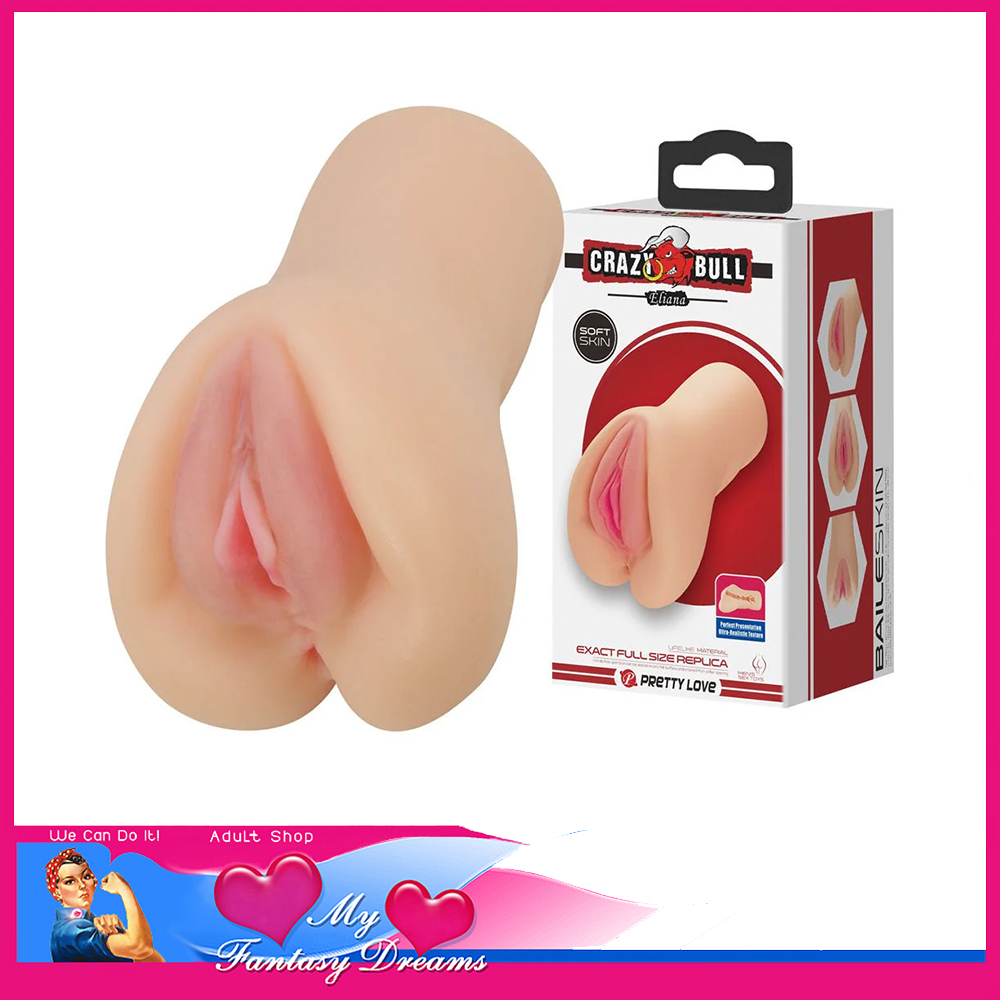 Crazy Bull | Male Masturbator Sex Toy Eliana16.5cm Tight Textured Pussy Tpr Beige