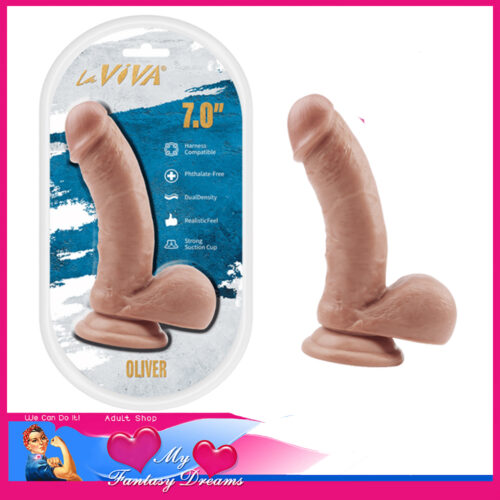 Laviva | Oliver Penis Dildo Dual Density Vagina Sex Toy 7" Suction Cup Tpe Beige