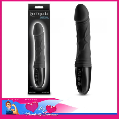 Renegade | Electrica Penis Vibrator Dildo Usb 12 Speeds Digital 5" Insert Waterproof Black