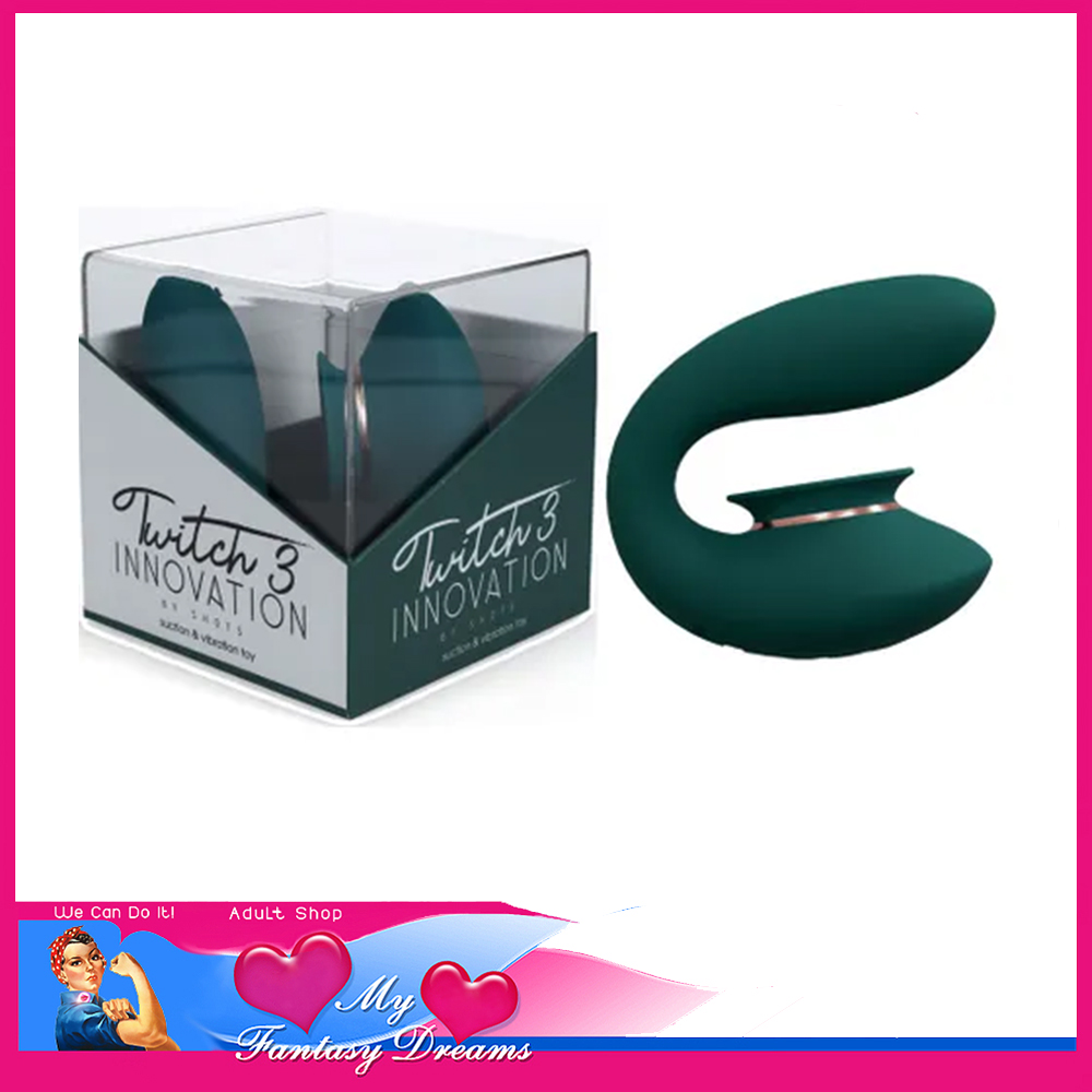Twitch 3 | Clitoris 10 Suction 10 Vibrator 3 Motors Usb Handheld Size G Spot Waterproof Green