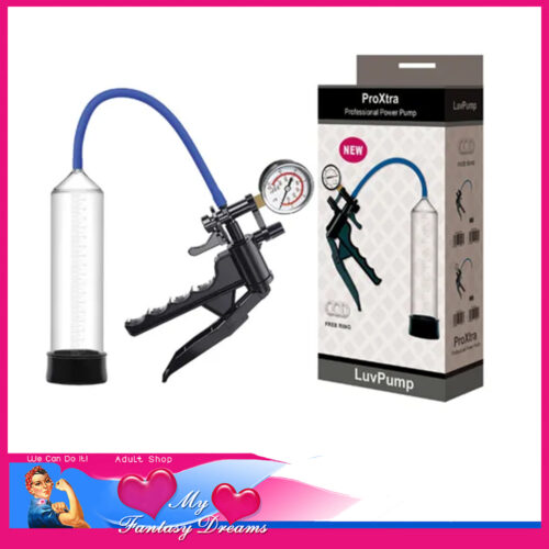 ProXtra | Professional Powe Pump Penis Enlarger Vacuum Pump Gauge Silicone Sleeve 20cm x 5cm Clear