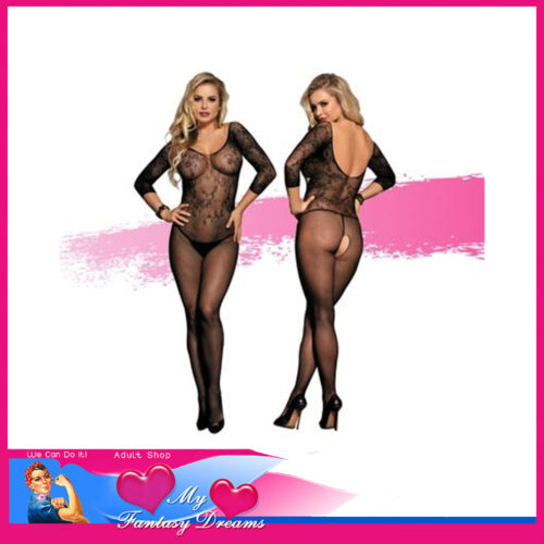 Ashella | Marla body Stocking Crotchless Bust – 81-97cm Waist – 61-81cm Hip – 86-102cm 6-14 Au Black