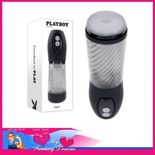 Playboy Pleasure | Male Masturbator Auto Usb Whirlwind Rotate 8.3cm Insert Thrusts Clear