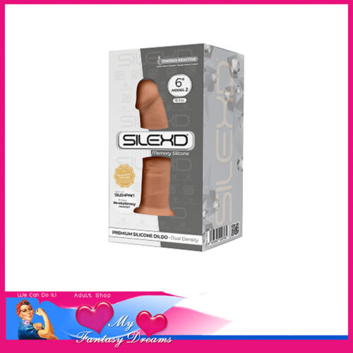 Silexd | Dildo 6" Premium Dual Density Thermo Reactive Penis Suction Cup Tan