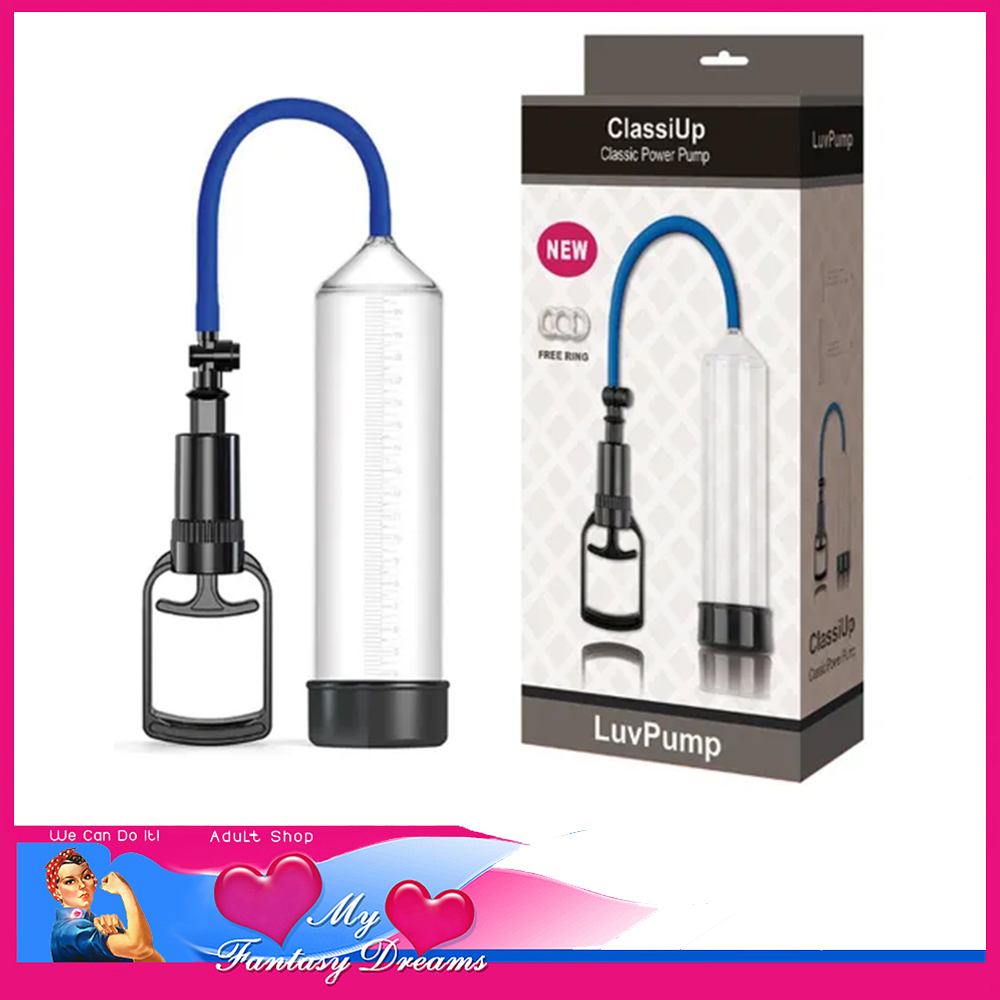 ClassiUp | Luvpump Classic Penis Pump 30cm Silicone Tubing Suits Larger Penis Clear
