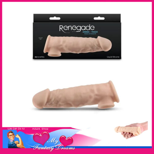Renegade | Penis Extension Sleeve Annex -Thick Soft Liquid Silicone 18.6cm Stretchy Beige