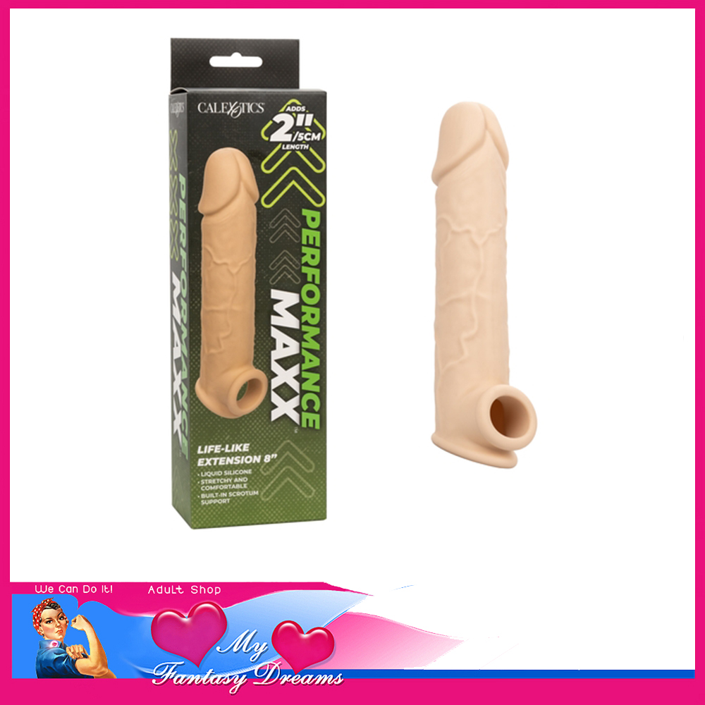 Calexotics | Performance Maxx Adds 2" To Penis Extender 8" Sleeve Ball Strap Beige