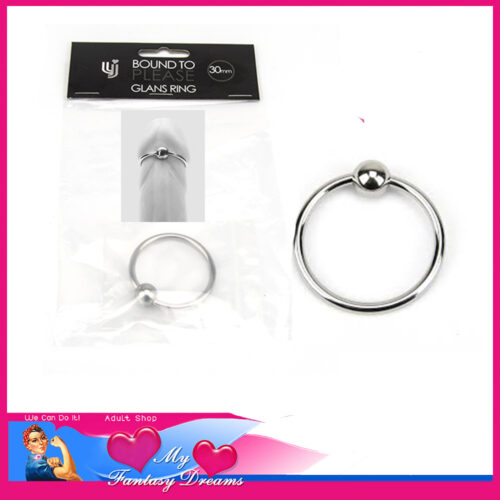 Bound To Please | Glans Ring Metal 1.25" Wear Under Penis Head Ring 1cm Ball Silver