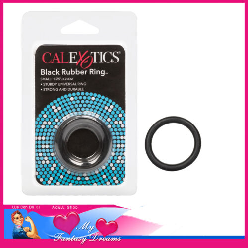 Calexotics | Black Rubber Ring™ Thin Stretchy 25mm Small Penis Ring Mild Support