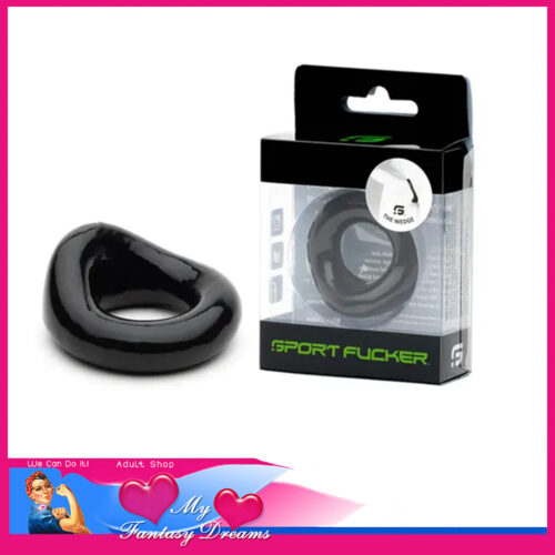 Sport Fucker | The Wedge Ultra Stretchy Junk Pushing Tpr Rubber 1" Inner 1cm Thick Black