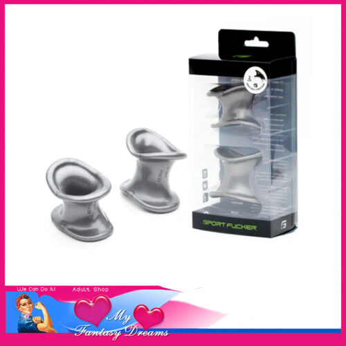 Sport Fucker | 2 Set Testicle Stretching Soft Silicone Tpr Blend 22mm Inner Metallic Grey