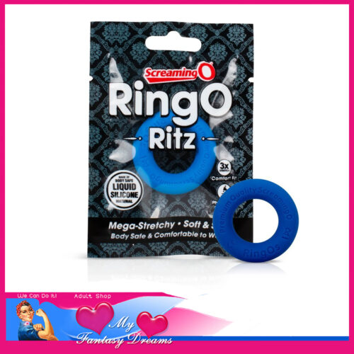 The Screaming O | Ritz Ring O 20mm Tight Inner Soft Stretchy Liquid Silicone Penis Ring - Blue