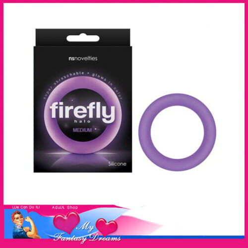 Firefly | Halo Silicone Glow in the Dark Penis Ring 5cm x 1cm Thick Purple Medium
