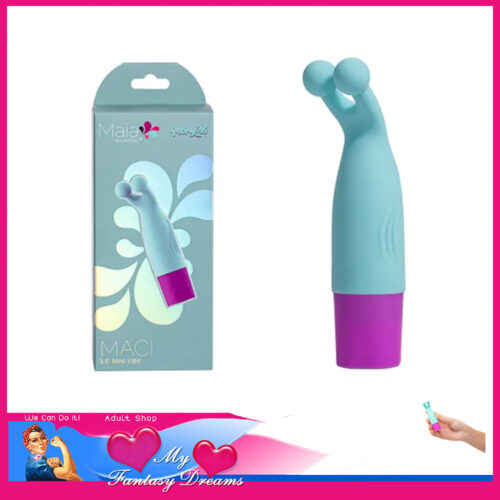 Maia | Maci Mini Usb Vibrator Rabbit Ears Bullet 10 Speeds 8.9cm Waterproof Silicone Green
