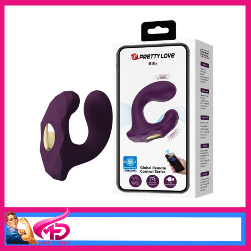 Pretty Love | Billy Optional App Remote 12 Speeds C Vibrator Usb 8cm x 6cm Silicone Purple