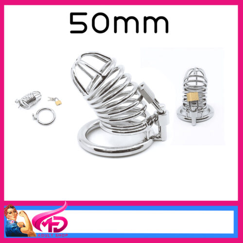 CAGE004-50MM Love in Leather | Chastity Cock Cage 50mm Gates Of Hell Key Lock Zinc Alloy CAGE004-50MM