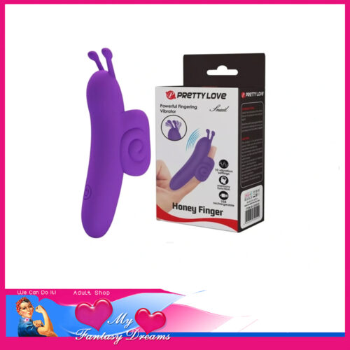 Pretty Love - Honey Finger Snail 10 Speed Usb Memory Chip Waterproof 10cm Silicone Purple