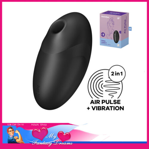 Satisfyer Vulva Lover 3 12 Speed Vibrating Egg 11 Air Wave Suction Usb Waterproof 10cm x 6cm Black