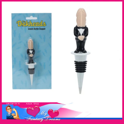 Dickheads - Groom Penis Head Wine Bottle Stopper 13.5cm Novelty Wedding Gift