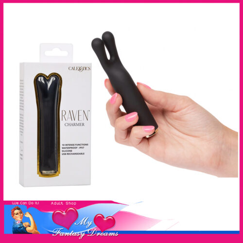 Calexotics Raven Charmer - Clitoris Rabbit Bullet Usb 10 Speeds Memory Chip Waterproof 4.75"