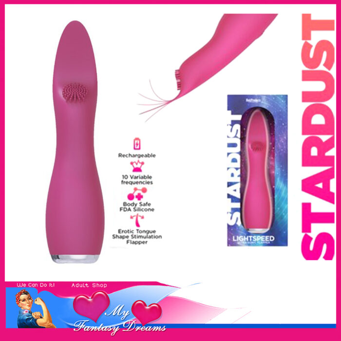 Stardust - Lightspeed Ultra Sonic Flapper Tongue 10 Speeds Usb 6.5" Vibrator Pink