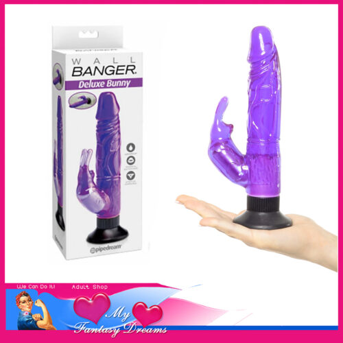 Wall Banger - Deluxe Bunny Suction Cup 1 Speed Battery 5.5" Insert Pvc Purple