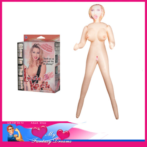 Lucie Kock - Embossed Hair Blow Up Doll Glow in the Dark Printed Face Pvc