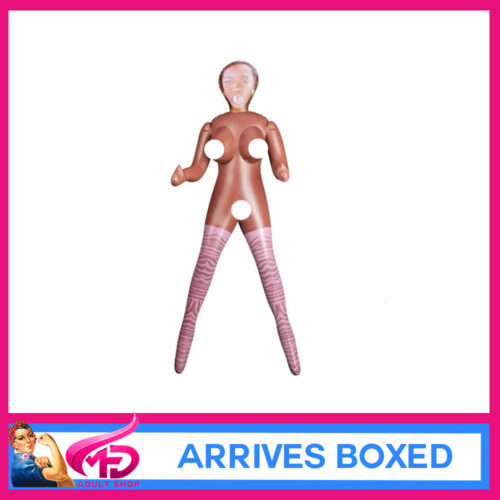 Valentine | Blow Up Doll Gag Gift Bucks Night 153cm PVC Brown Stocking Prin