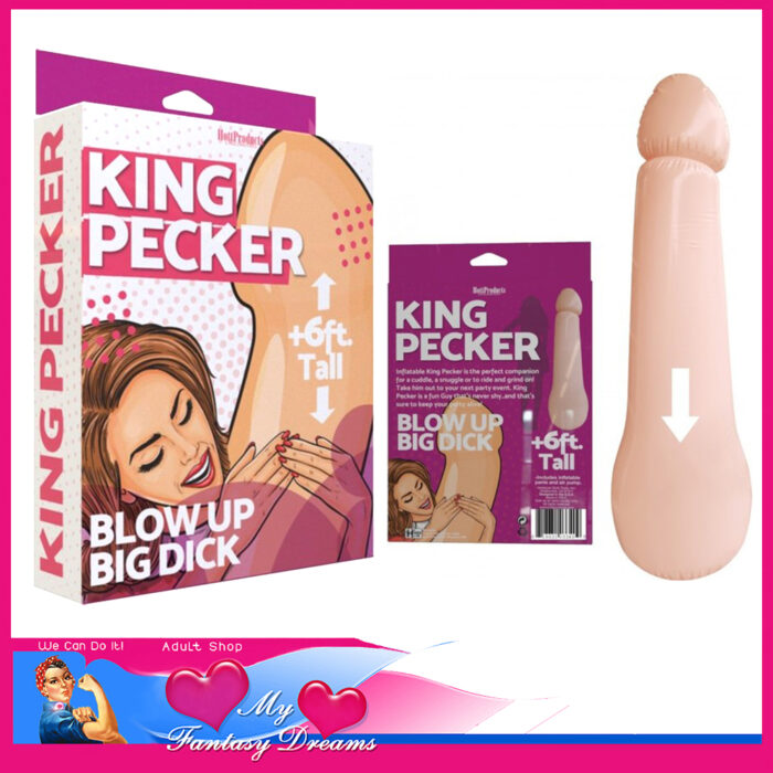 King Pecker - Big Blow Up Dick 6 Foot + Tall Pvc Party Gag Gift