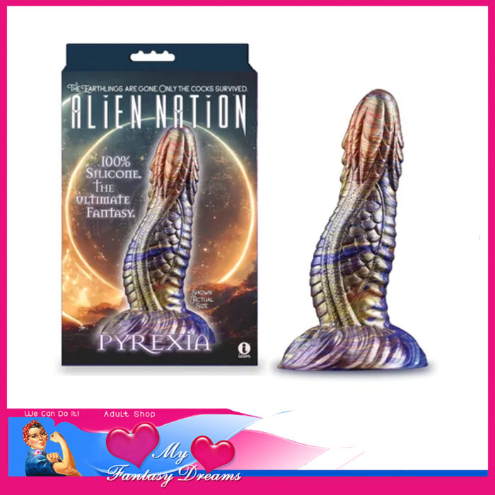 Alien Nation - Pyrexia Reptilian Fantasy Dildo 7" x 2" Widest Shimmery Silicone