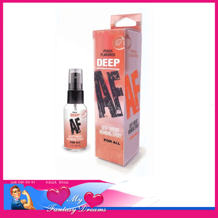Deep AF | Deep Throat Numbing Spray Oral Sex Flavoured 29.5ml Peach
