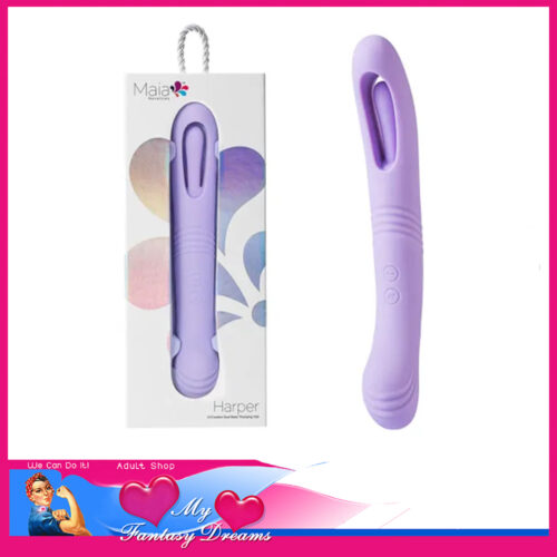 Maia - Harper 10 Speed Dual Motor Flapping Thumper 24cm Nub Vibrator 10 Speeds Silicone Purple