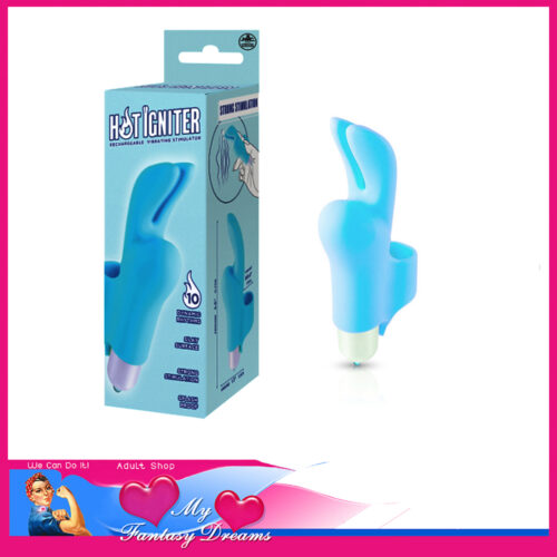 Hot Igniter - Usb 10 Speeds Silicone Finger Sleeve Bullet Vibrator 4.6" Teal Green