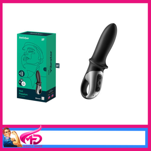 Satisfyer | Hot Passion Warming 7.5" Usb Optional App Remote Anal Plug 12 Speeds Silicone Black
