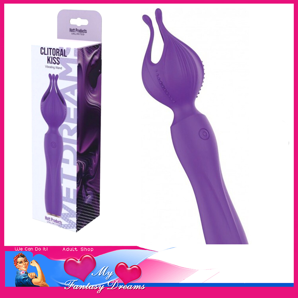 Clitoral Kiss - Soft Tipped 3 Way Clit Encapsulates 10 Speeds 19cm x 4.2cm Silicone Purple