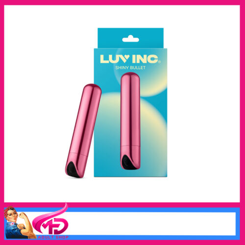 Luv Inc | Shiny Bullet Vibrator Hard Density Metallic Finish Abs Plastic 10 Speeds 3.5" Usb Pink
