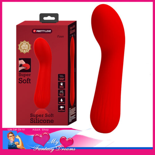 Pretty Love - Faun Super Soft Silicone 12 Speeds g Spot Vibrator Usb 15cm Memory Function Red