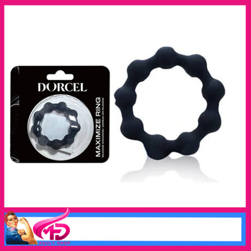 Dorcel | Maximizer Ring Beaded Cock ring Silicone 4.9cm Across Suits Larger Penis Black