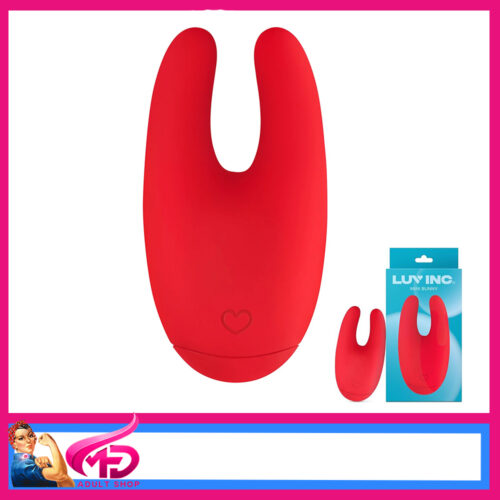 Luv Inc | Mini Bunny Clitoris Hugging Vibrator Silicone 7 Speeds 3.5" Tall Red