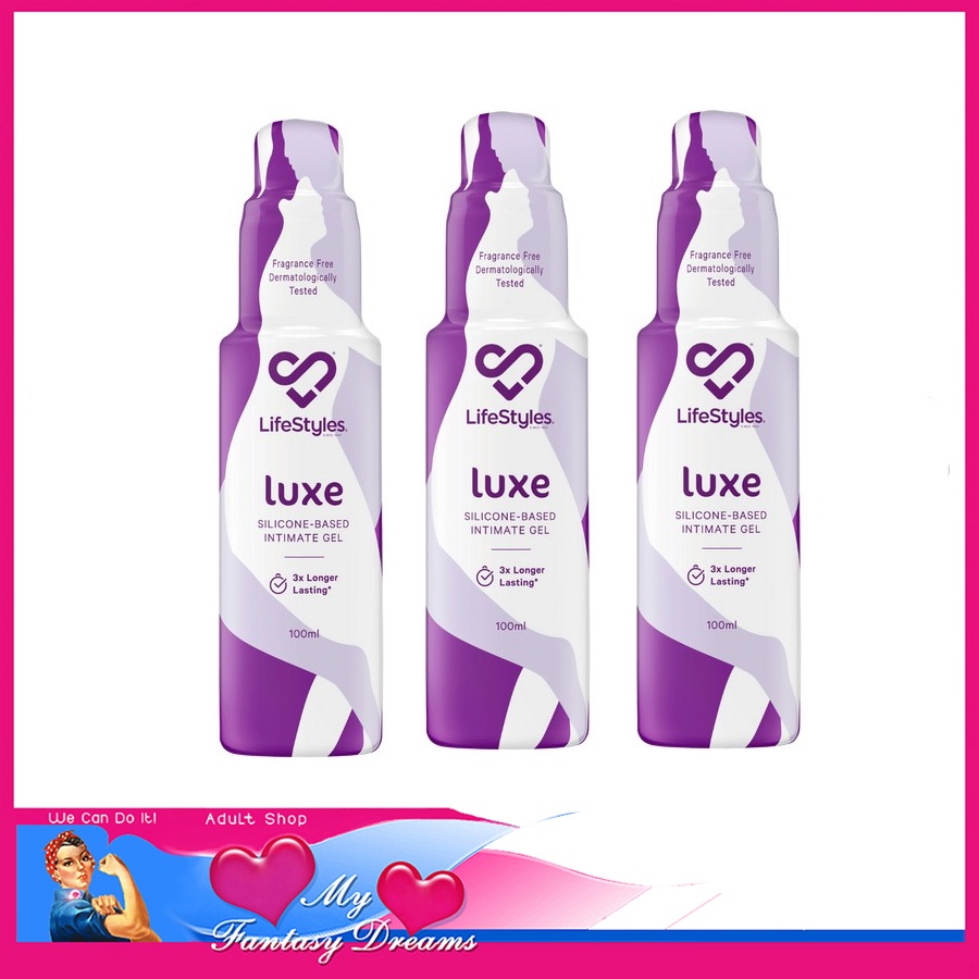 Ansell | Luxe Silicone Based Lubricant 3 times longer Lasting (3pack) @100ml each