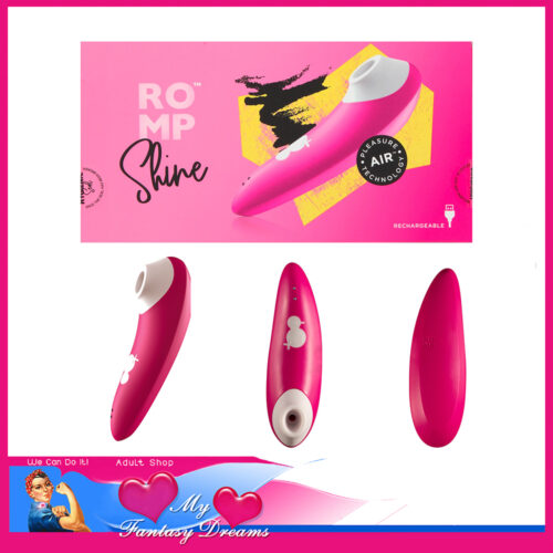 Romp - Shine Air Wave Clitoris Suction Usb 10 Levels 15cm Long Waterproof Pink