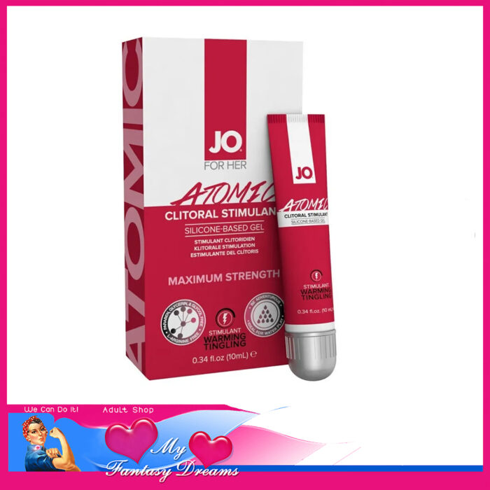 Jo Atomic Clitoral Stimulation Silicone Based Extreme Intense Warming Hot Sensation Gel Concentrate 10ml