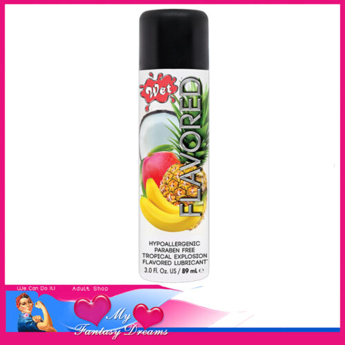 Wet Flavored - Tropical Explosion Fruity Sugar Free Kissable Water Based Lubricant 89ml