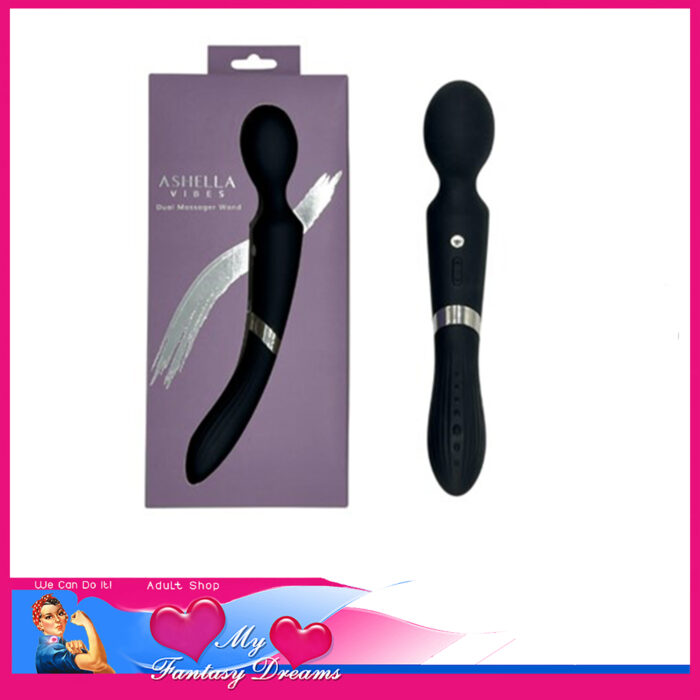 Ashella Vibes - Dual Massager Wand 2 Motors Usb 10 Speeds 9.5" Silicone