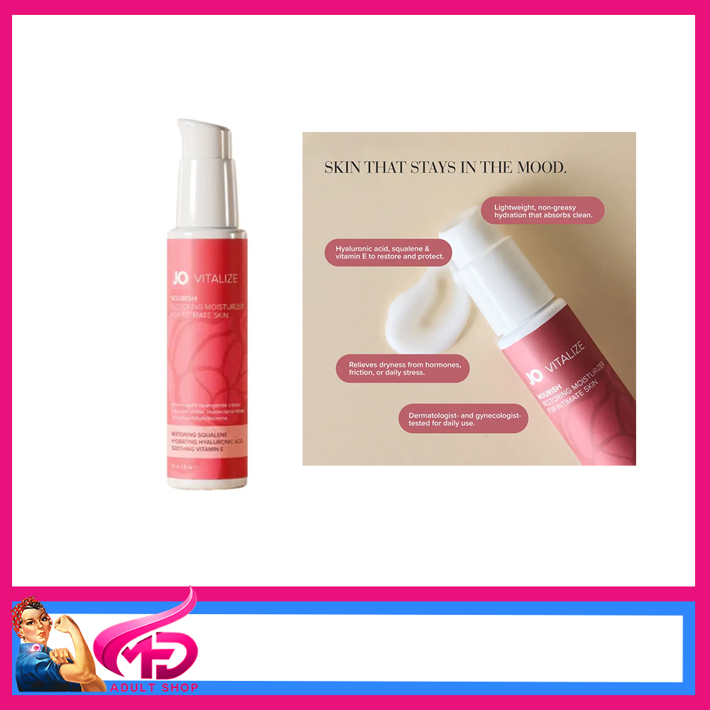 JO Vitalize Nourish Restoring Vaginal Menopause Moisturiser 60ml Pump Bottle