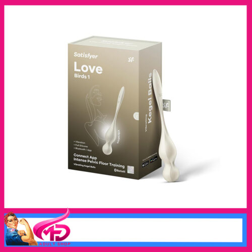 Satisfyer | Love Birds 8cm Kegel Ball Vibrating optional App Remote Silicone 12 Speeds Cream