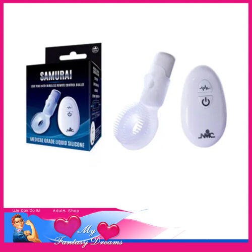 Samurai - Medical Grade Silicone Remote Control Usb 10 Speeds 3.6" Tall Vibrating Cock Ring White