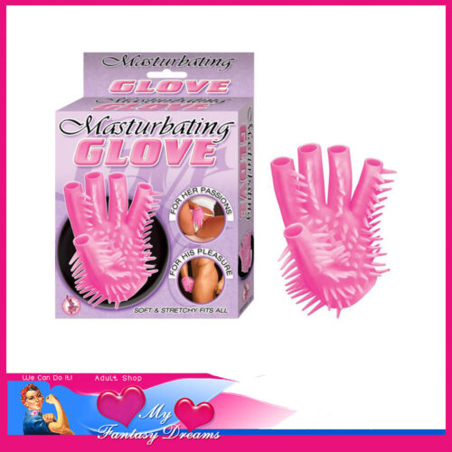 Masturbating Glove | Stretchy Soft Nubby Textured OSFM Glove Tpr Jelly Feel Pink